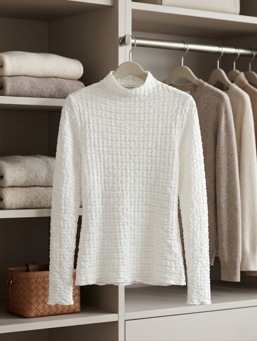 Jason Wu White Textured Top Medium